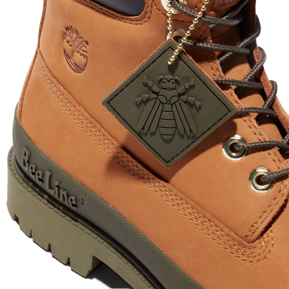 Bocanci 6-Inch Timberland Barbati Maro - Bee Line X Waterproof Rubber Toe - Romania - OUTJDR903